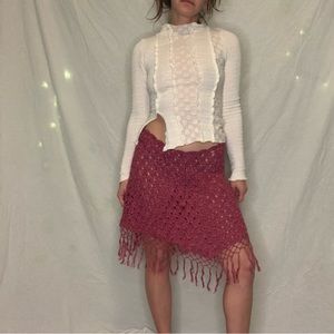 Hollister one size fits all hand crocheted skirt or shawl
